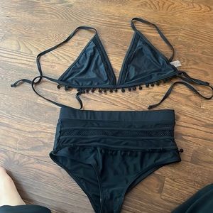 Black high waisted bikini